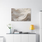 White Abstract Layered Canvas Wall Art Stretched Canvas Wooden Framed for living Room Bedroom and Office