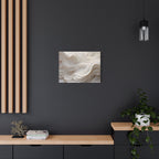 White Abstract Layered Canvas Wall Art Stretched Canvas Wooden Framed for living Room Bedroom and Office
