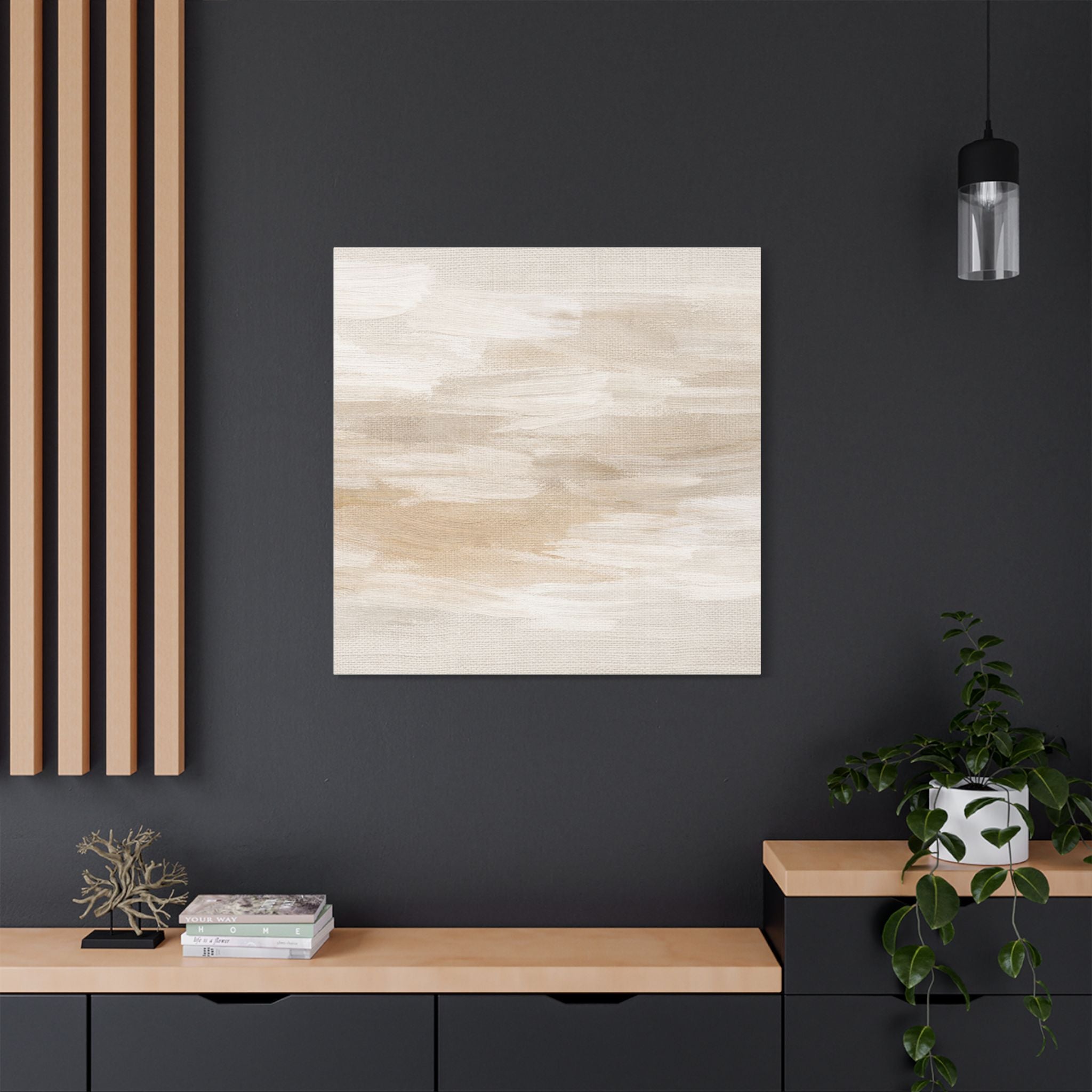 Raw Linen Brushstroke Stretched Canvas