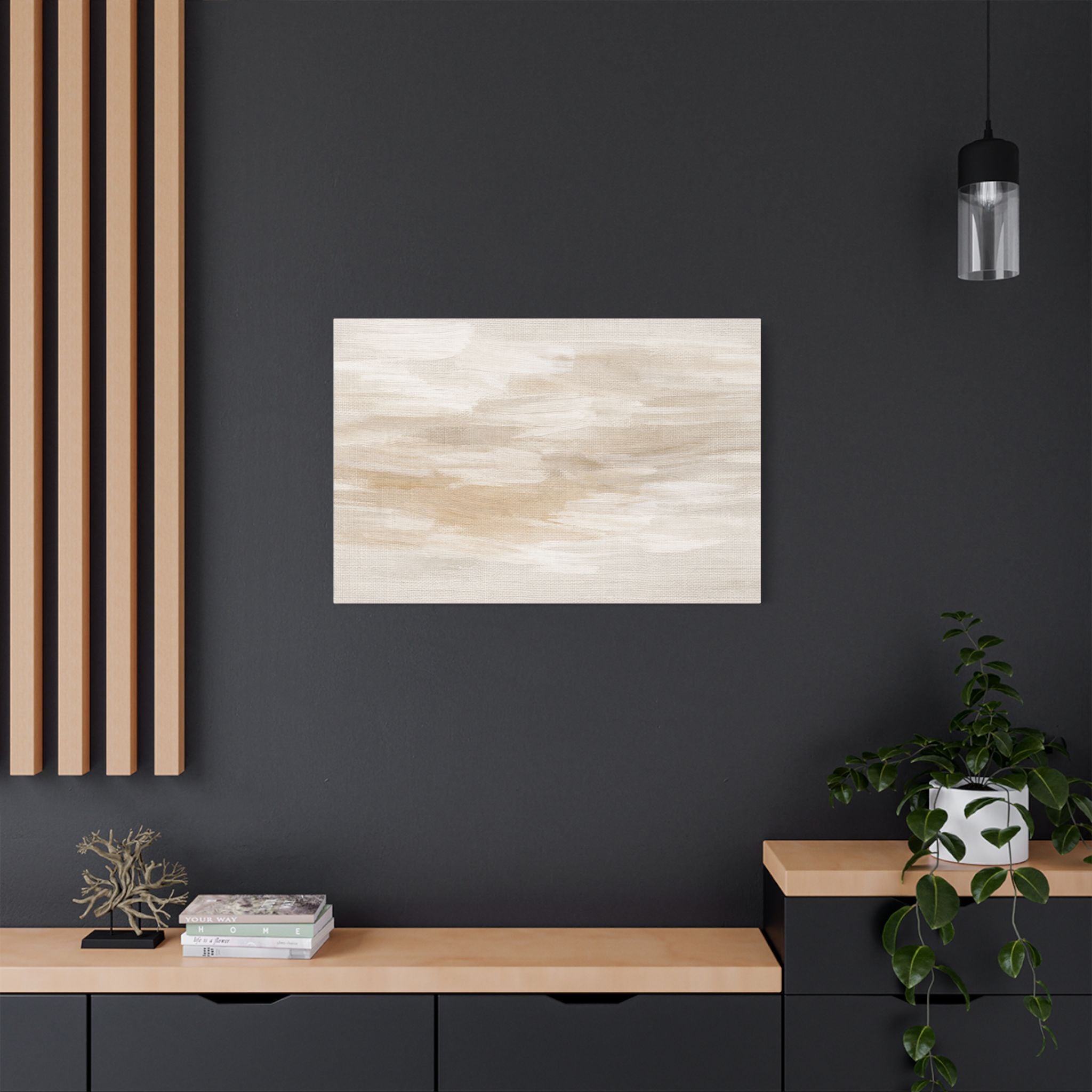 Raw Linen Brushstroke Stretched Canvas