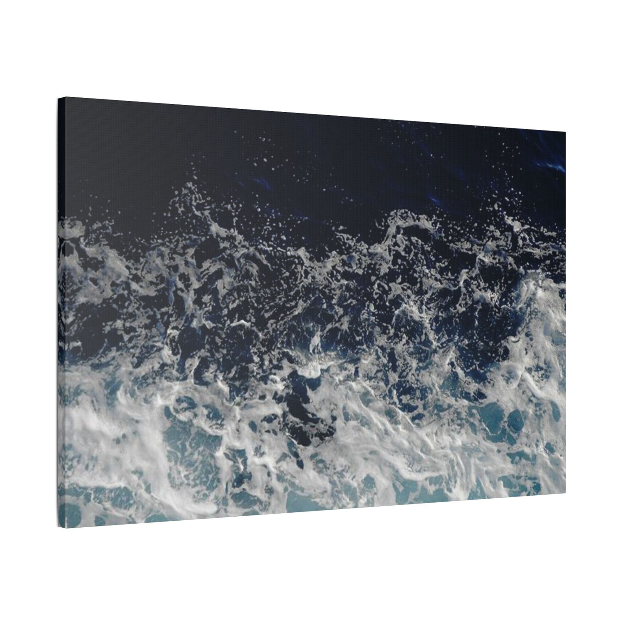 Ocean Waves Aerial View Satin Canvas