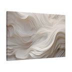 White Abstract Layered Canvas Wall Art Stretched Canvas Wooden Framed for living Room Bedroom and Office