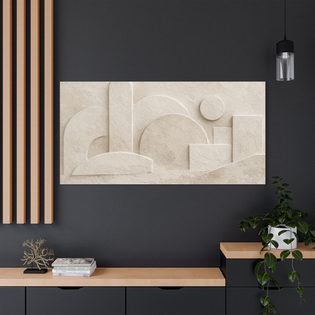 Plaster Relief Stretched Canvas