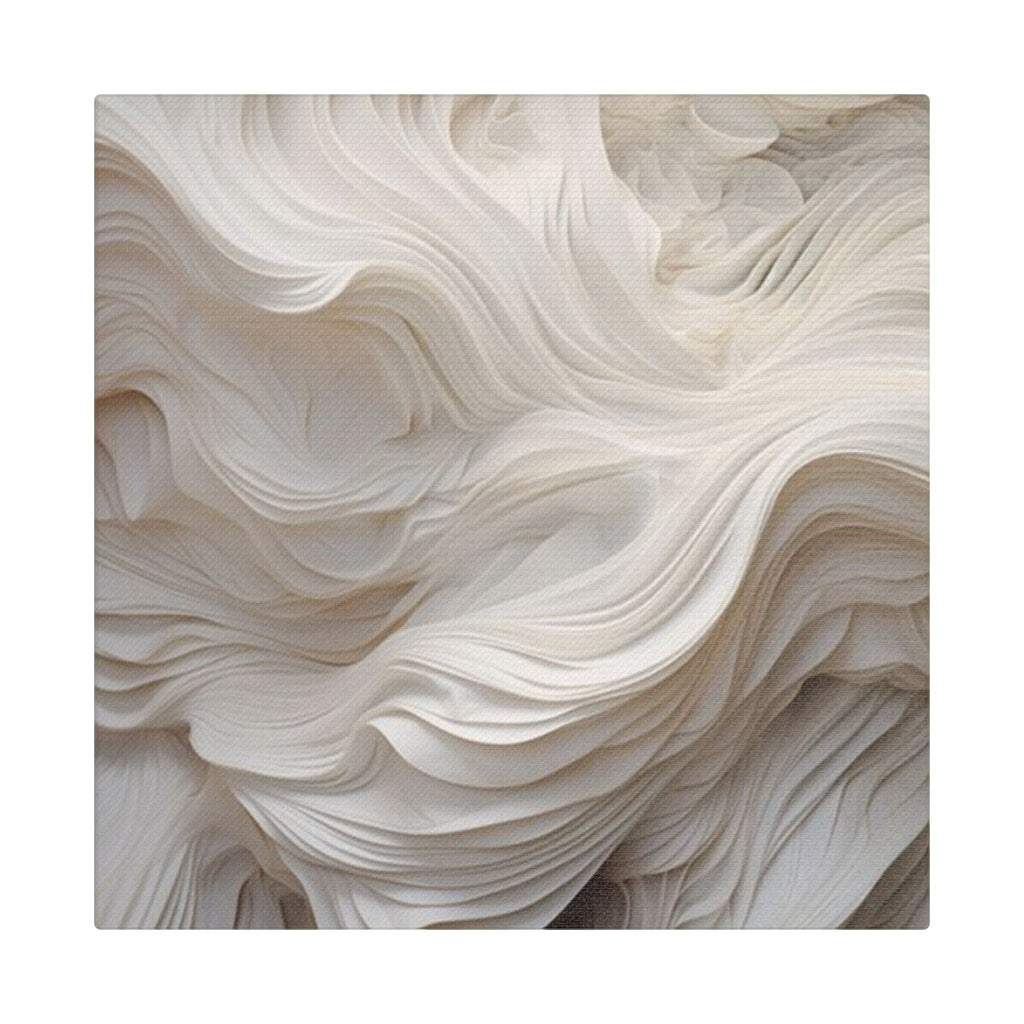 White Abstract Layered Canvas Wall Art Stretched Canvas Wooden Framed for living Room Bedroom and Office