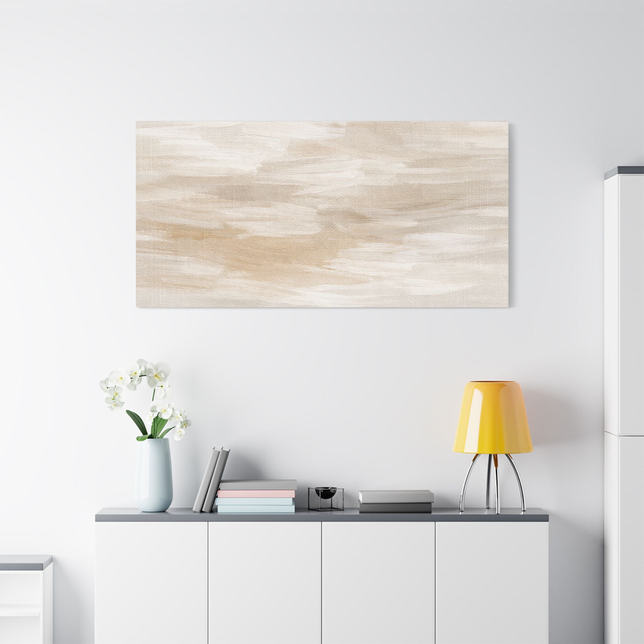 Raw Linen Brushstroke Stretched Canvas