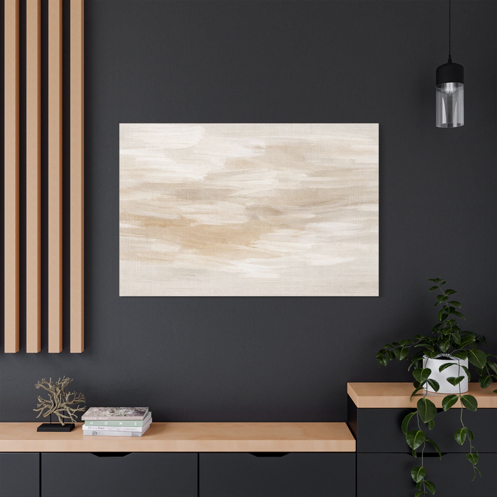Raw Linen Brushstroke Stretched Canvas