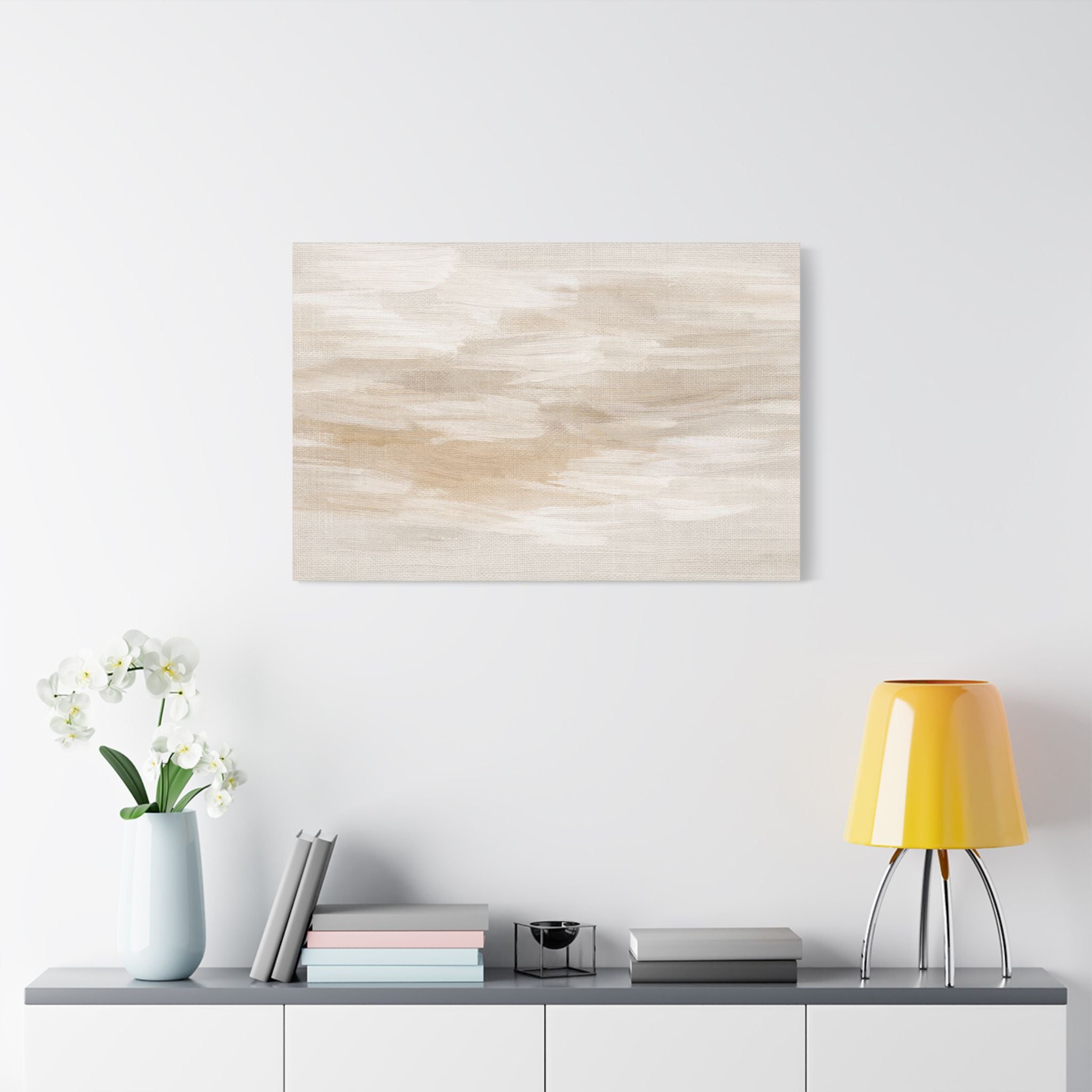 Raw Linen Brushstroke Stretched Canvas