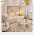 Straight row Split design soft bread module sofa berber fleece comfortable living room sofa apartment home furniture accessories