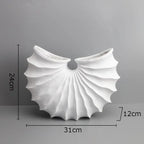 European Scalloped Conch Floral Vase Resin Flower Pots Flower Arrangement Decorative Modern Decor Desk Decoration Crafts Vases