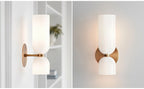 Nordic minimalist creative glass wall lamp hallway foyer bedroom living room bedside lamp study art light luxury wall lamp