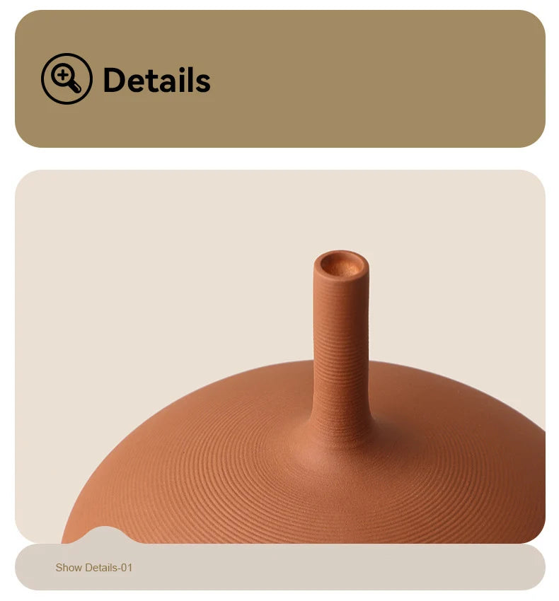 Minimalist Brushed Frosted Ceramic Vase Plant Pots Table Decoration Flowers Arrangement Floral Vases Room Aesthetic Decor