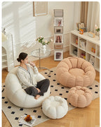 Lazy Sofa Sofa Chair balcony Leisure sleep Sofa living room sofas Modern easy chair small Sofa with Stool Bedroom Furniture