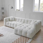 Straight row Split design soft bread module sofa berber fleece comfortable living room sofa apartment home furniture accessories