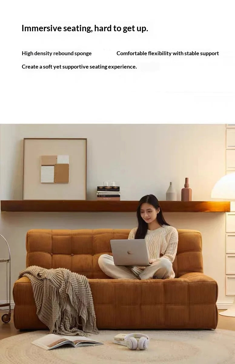 Any Size Custom Chenille Togo Lazy Sofa 6 Pleats 5 Buttons Plump Filling Compressed Shipping Multi Colors Available Cozy Living