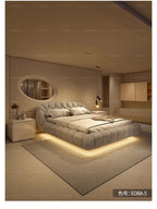 Lambswool Floating Bed Aesthetics Princess Wedding High End Quality Bed Modern Apartment Confortable Muebles Bedroom Furniture