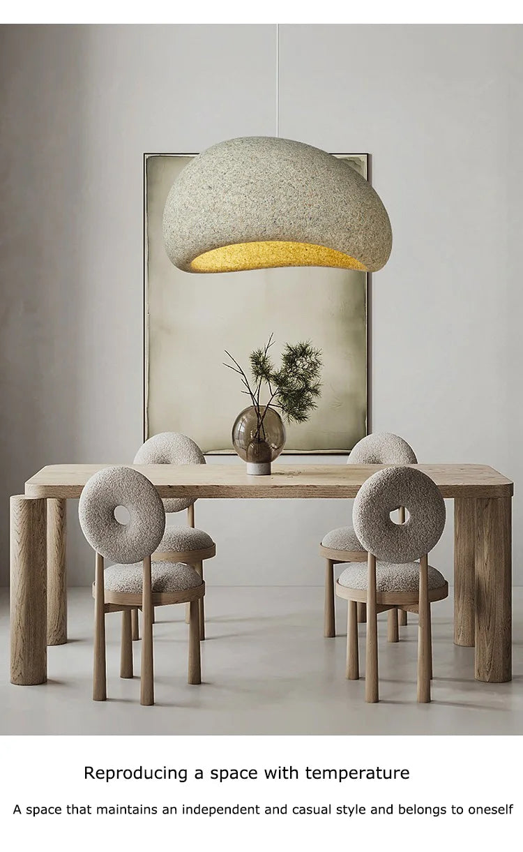 2026 New Model Wabi Sabi Pendant Lamp Living Room Dining Table Bedroom LED Ceiling Chandelier Light Home Decor E27 Hanging Lamp