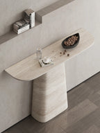 Any Size Custom Travertine Pattern Entryway Console Table Coffee Table Luxury Minimalist Living Room Side Accent Table Furniture