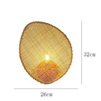 H5-Wabi Sabi Wall Lamp Japanese Room Decor Rattan Lamp Hand-woven Living Room Bedroom Beside Retro Study Corridor Aisle Light