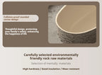 Wabi-Sabi Stone Texture Bathtub, One-Piece Artificial Stone Tub for Home , Heat Retention&Easy Clean, Body Contour, Customizable