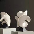 Abstract Flower Art Sculpture Ceramics Crafts Ornaments Desk Decoration White Flower Abstract Sculpture Room Aesthetic Decor