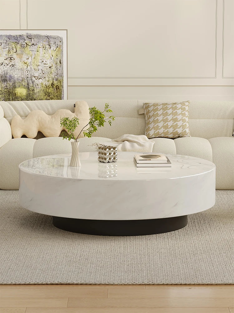 Any Size Custom Italian Minimalist Round Marble Nesting Tables Set Luxury Natural Stone Designer Villa Penthouse Living Room Fur