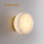 Luxury Spain natural Marble Round Wall Lamp Nordic Modern LED room Light living room Bedroom Passage corridor High-end Fixture