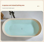 Any Size Custom Japanese Wabi Sabi Cultured Stone Bathtub Artistic Freestanding Soaking Tub Heat Retention Easy Clean Body Conto