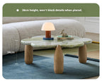 Mountain Stream Coffee Table, Vintage Marble Design for Small Space, Modern Luxury, Heat & Scratch Resistant, Customizable