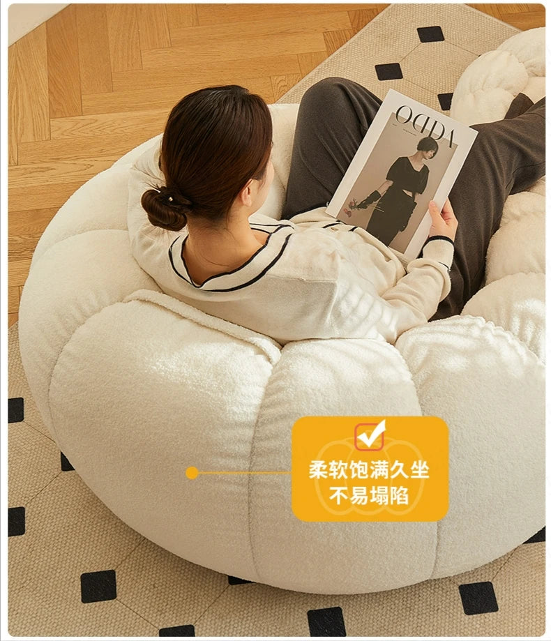 Lazy Sofa Sofa Chair balcony Leisure sleep Sofa living room sofas Modern easy chair small Sofa with Stool Bedroom Furniture