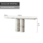 Any Size Custom Italian Travertine Entryway Console Luxury Wall Mounted Hall Table Villa Heat Scratch Resistant Anti Bacterial S