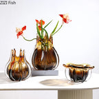 Creative Flower Bud Glass Vase Hydroponics Plant Pot Table Decoration Flowers Arrangement Floral Vases Room Aesthetic Decor