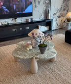 Mountain Stream Coffee Table, Vintage Marble Design for Small Space, Modern Luxury, Heat & Scratch Resistant, Customizable