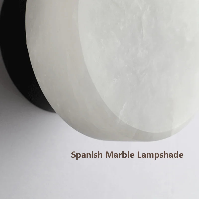 Luxury Spain natural Marble Round Wall Lamp Nordic Modern LED room Light living room Bedroom Passage corridor High-end Fixture