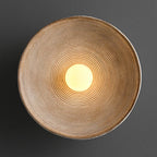 Nordic Creative Retro Round Wall Lamp Wabi-sabi Resin Sconces for Living Room Bedroom Bedside Hotel Corridor  Decor lightig