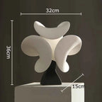 Abstract Flower Art Sculpture Ceramics Crafts Ornaments Desk Decoration White Flower Abstract Sculpture Room Aesthetic Decor