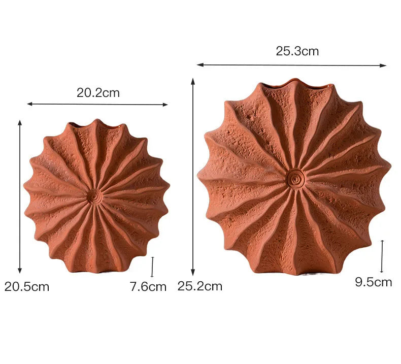 Minimalism Shell Shaped Ceramic Vase Hydroponics Floral Vases Orange Conch Flowers Pots Flower Arrangement Desk Decoration