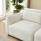 L Shaped Modular Sectional Couch Comfortable Convertible Cloud Sofa with Removable Ottoman Customized Small Living Room Couch
