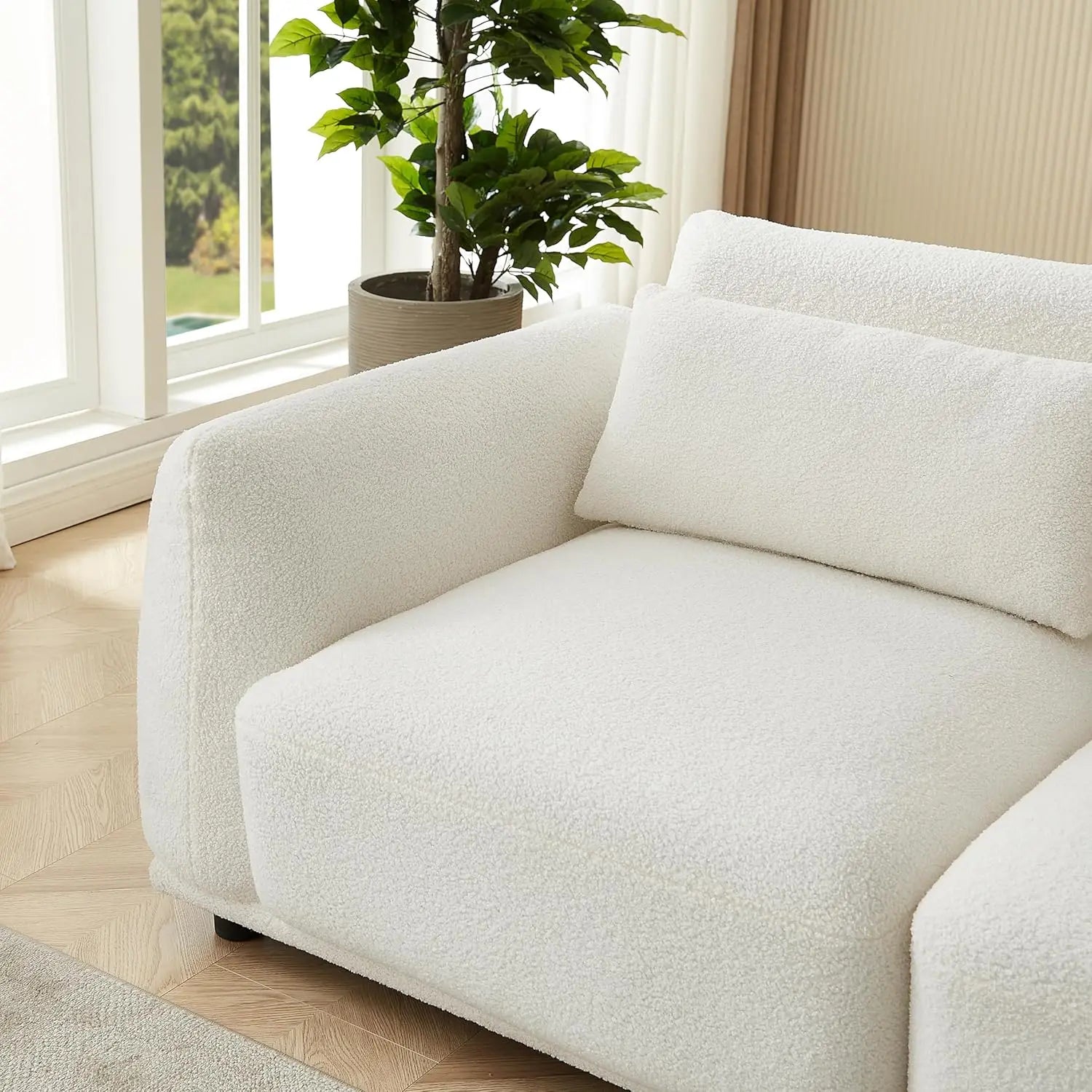 L Shaped Modular Sectional Couch Comfortable Convertible Cloud Sofa with Removable Ottoman Customized Small Living Room Couch