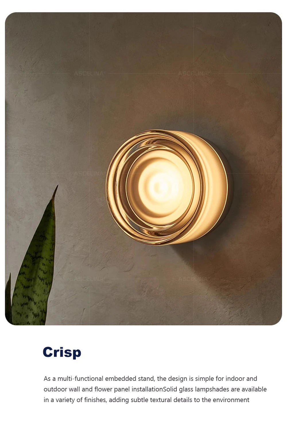 Modern LED Wall Lamp Living Room Amber Jelly Decor Wall Sconces  Corridor Study Dining Room  Home Decoration Smokey Grey Fixture