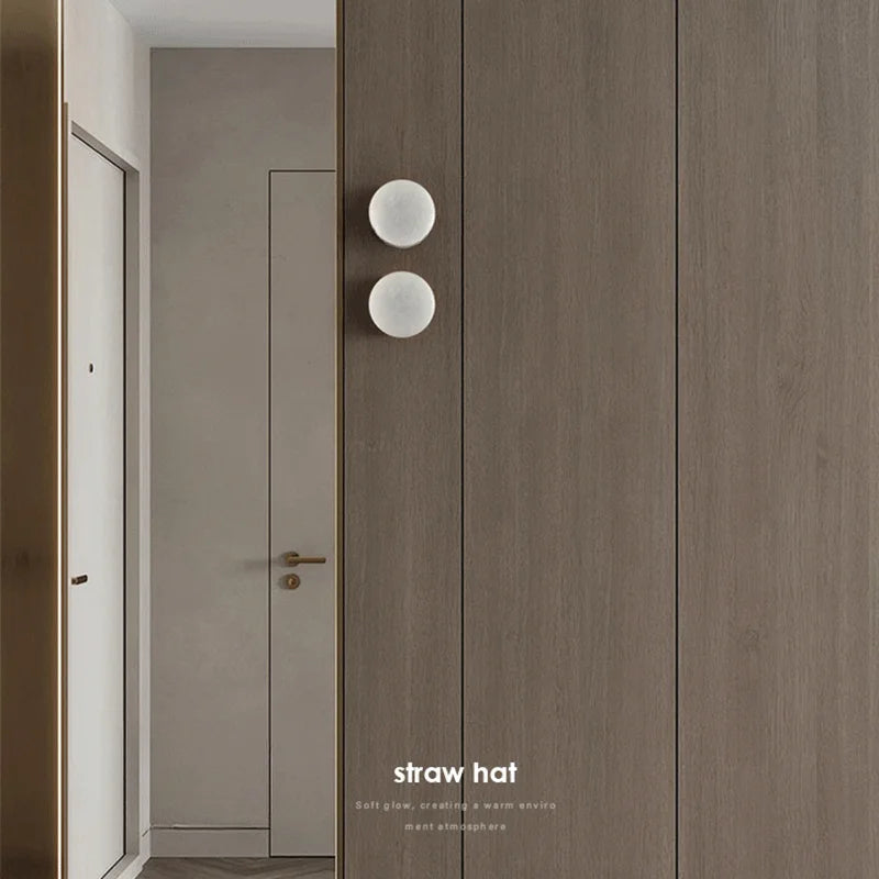 Luxury Spain natural Marble Round Wall Lamp Nordic Modern LED room Light living room Bedroom Passage corridor High-end Fixture