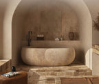 Any Size Custom Retro Oval Bathtub Compact Freestanding Soaking Tub Home Bathroom All Spaces Heat Retention Easy Clean Body Cont