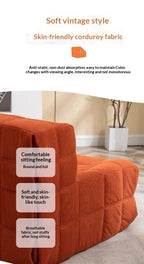 Any Size Custom Chenille Togo Lazy Sofa 6 Pleats 5 Buttons Plump Filling Compressed Shipping Multi Colors Available Cozy Living