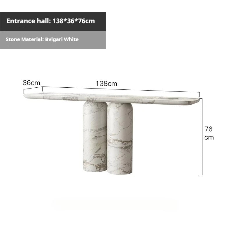 Any Size Custom Italian Travertine Entryway Console Luxury Wall Mounted Hall Table Villa Heat Scratch Resistant Anti Bacterial S