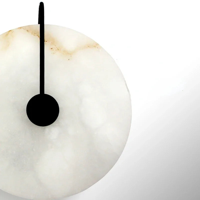 Nordic Postmodern Minimalist Marble Living Room Wall Lamp Creative Circular Bedroom Headboard Corridor Wall Lamp