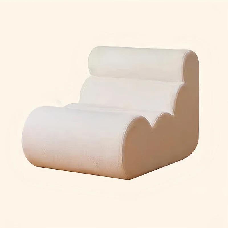 Vacuum Compressed Caterpillar Chair, Mid-Century Hugging 3D Seat with 5-Zone Support, High-Elasticity Sherpa Foam, Small Space