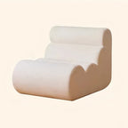 Vacuum Compressed Caterpillar Chair, Mid-Century Hugging 3D Seat with 5-Zone Support, High-Elasticity Sherpa Foam, Small Space