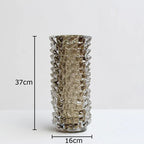 Creative Transparent Wrinkle Glass Vase Desk Decoration Flower Arrangement Hydroponics Flower Pots Floral Vases Modern Decor