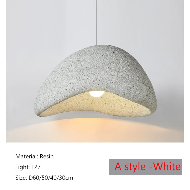 2026 New Model Wabi Sabi Pendant Lamp Living Room Dining Table Bedroom LED Ceiling Chandelier Light Home Decor E27 Hanging Lamp