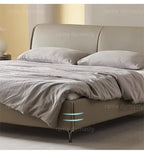 Modern Leather Wingback King/Queen Soft Bed Frame with Upholstered Headboard Can be Customzied