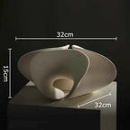 Abstract Flower Art Sculpture Ceramics Crafts Ornaments Desk Decoration White Flower Abstract Sculpture Room Aesthetic Decor